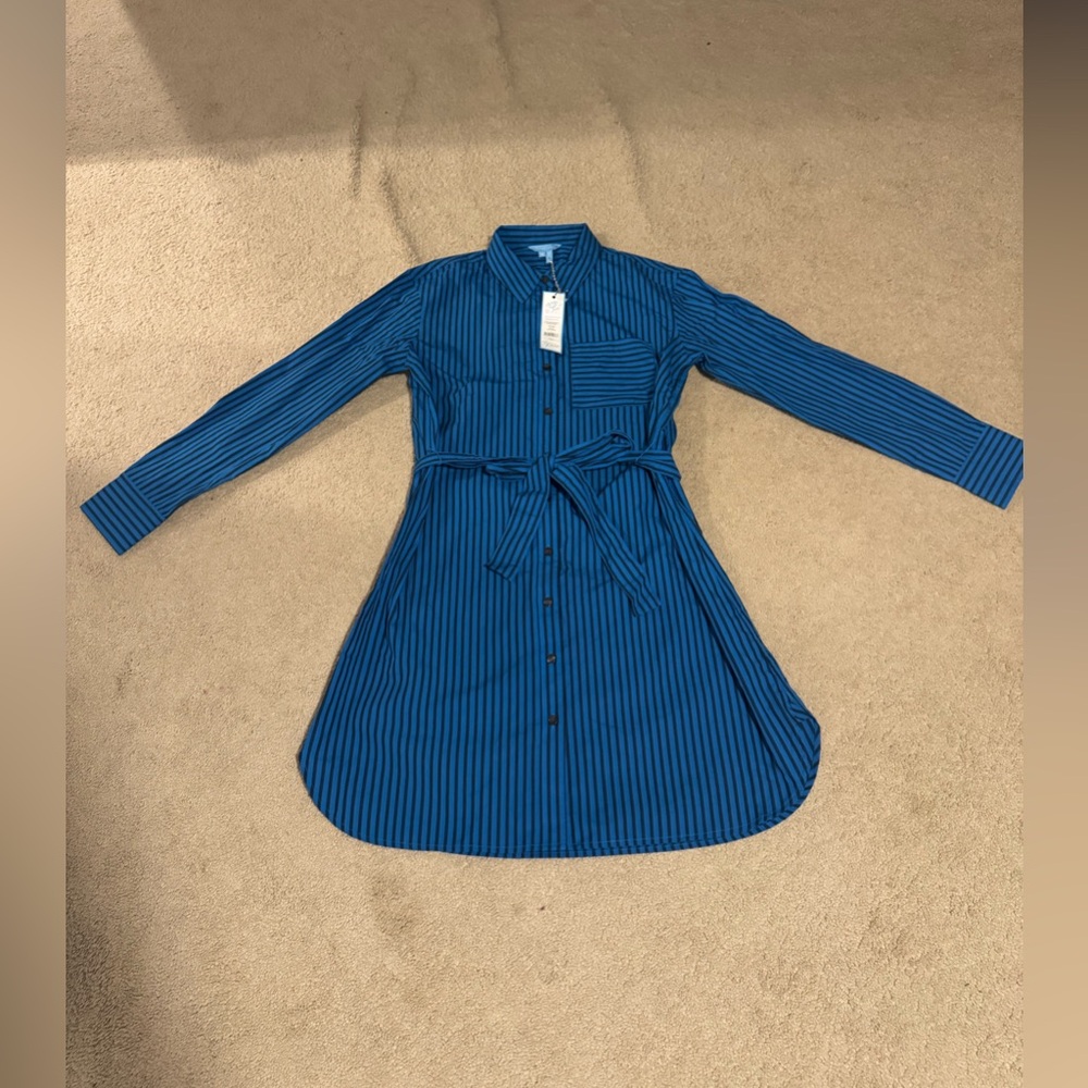 Draper James Blue Aster Striped Shirtdress